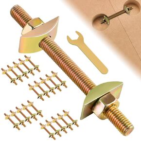 20 Pcs Countertop Connector, M8 × 100 mm Furniture Fastening Connectors, Table Top Fasteners, Joint Connector Drawbolt Pack with 1 Wrench for Countertops,Butcher Blocks,Bed Frame,Furniture in Saudi Arabia