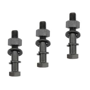 LBY 3 Sets 5/8-11×3-1/2'' Hex Head Screws Bolts(Partially Threaded), Nuts(Heavyd), Flat & Lock Washers Kit, Alloy Steel (Black)