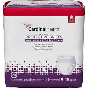 Cardinal Health™ Women's Protective Underwear, Sure Care™ Super, Maximum Absorbency, White, X-Large, Case of 56