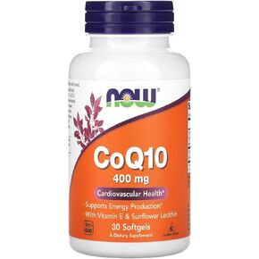 NOW Coq10 400mg, 30 Softgels
