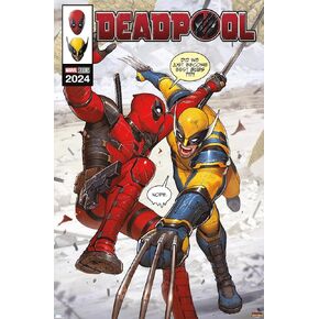 Trends International Marvel Deadpool & Wolverine - Homage Cover #1 Wall Poster, 22.37" x 34.00", Premium Unframed Version