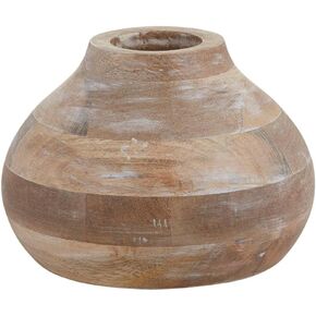 47th & Main Distressed Decorative Flower Vase, Small, Mango Wood