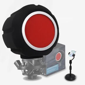 Piwerod Microphone Isolation Shield Fit for Record Studios, Suit for 1.77-2.36 inch Mic