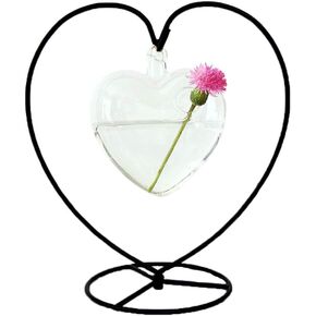 YY YEARCHY Ornament Display Stand Heart Shaped Hook Rack Holder for Hanging Glass Globe Pot Terrarium Witch Ball Home Christmas Wedding Decoration Creative Gift (2, 11“x10.2"x5.9")