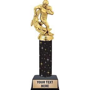 Football Trophies - 11" Black Midnight Football Forward Trophy for Football Players, Coaches, Football Awards Prime