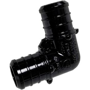 50 Pieces XFITTING 3/4" Pex Elbow Poly Alloy Elbow, Plastic Elbow - Crimp Pex B, Black, 50 Packs