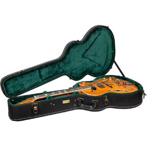 Crossrock Electric Guitar Case-Fits Fender Telecaster and Stratocaster-Vintage Hardware, Sponge Lining, Metal Feet, Storage Space-Black (CRW520EBK)