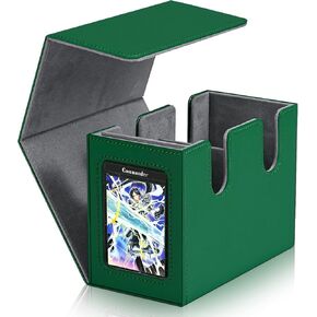 Infinity Guard MTG Deck Box-Commander Display,Trading Card Storage for 160+ Double-Sleeved Cards,35pt Card Brick Included,Ideal for TCG, CCG, PTCG-White/Purple