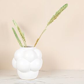 Creative Co-Op Stoneware Vase with Raised Dots