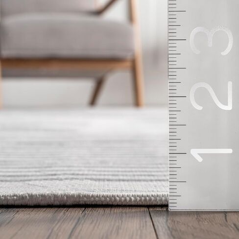 nuLOOM FAE Shapes Geometric 2x8 Machine Washable Runner Rug for Living Room Bedroom Dining Room Entryway Hallway Kitchen, Ivory in Saudi Arabia