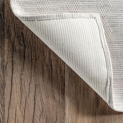 nuLOOM FAE Shapes Geometric 2x8 Machine Washable Runner Rug for Living Room Bedroom Dining Room Entryway Hallway Kitchen, Ivory in Saudi Arabia