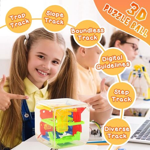 3 otters 3D Puzzle Ball Large, 138 Obstacles Maze Ball Interactive Maze Game Education Toy Sphere Game Ball Boy Gifts in Saudi Arabia