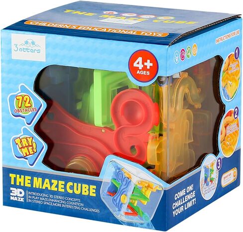 3 otters 3D Puzzle Ball Large, 138 Obstacles Maze Ball Interactive Maze Game Education Toy Sphere Game Ball Boy Gifts in Saudi Arabia