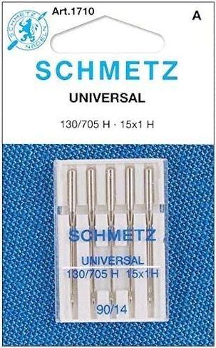إبر آلة الخياطة المنزلية SCHMETZ Universal (130/705 H) - كبيرة الحجم - مقاس 90/14 in Kuwait