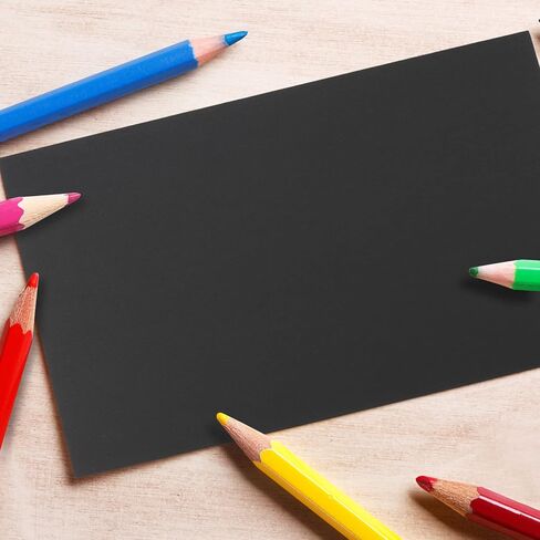 150 ورقة مقاس 8.5 × 11 بوصة ورق سميك من الورق الأسود، 230 جرامًا للمتر المربع/80 رطلًا، ورق طابعة أسود للدعوات، ومستلزمات سجل القصاصات in Kuwait