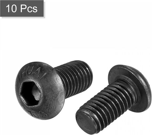 uxcell M8x16mm عرافة المقبس زر غطاء الرأس البراغي مسامير سبائك الصلب 10 قطع in Saudi Arabia