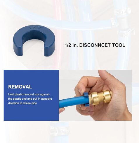 مجموعة تركيب أنابيب PEX مقاس 1/2 بوصة، مجموعة تركيب دفع نحاسية مقاس 1/2 بوصة مع كوع 90 درجة، نقطة الإنطلاق والوصلة، ادفع للتوصيل للاتصال السريع بحزمة أنابيب PEX المكونة من 12 قطعة in Kuwait