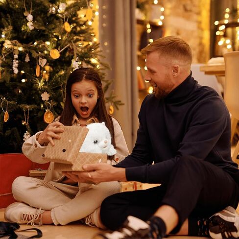 yh yuhung روبوت القط أفخم لعبة التفاعلية القط الإلكترونية الحيوانات الأليفة القط لعبة الصبي مع التحكم باللمس مواء الخرخرة لعبة القط للفتيات القط الميكانيكية هدية عيد ميلاد الحيوانات الأليفة لعب للأطفال، أبيض in Kuwait