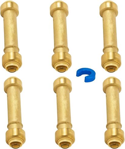 SUNGATOR Slip Coupling, 1/2 Inch Push Fit Repair Plumbing Fittings with Disconnect Clip, Push-to-Connect Pipe Connector, No Lead Brass PEX Fittings for Copper, PE-RT, CPVC Pipe (2-Pack) in Saudi Arabia