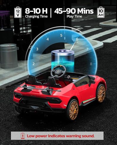 سيارة ركوب ELEMARA بمقعدين، سيارة لامبورغيني كهربائية أكبر مقاس 20.5 بوصة، سيارة بطارية 12 فولت 10 أمبير للأطفال مع جهاز تحكم عن بعد للوالدين، 3 سرعات، بلوتوث، ضوء LED، بحد أقصى 4.0 ميل في الساعة، سيارة كهربائية للفتيات 3-8، وردي in Kuwait