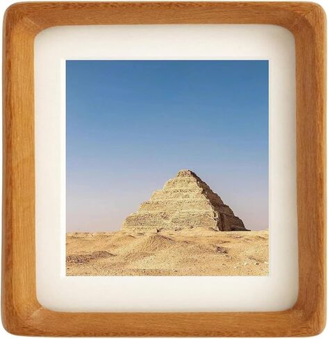 Handcrafted Natural Wood Picture Frame with Mat for Wall and Tabletop display (Teak, 6x6 matted to 4x4) in Saudi Arabia