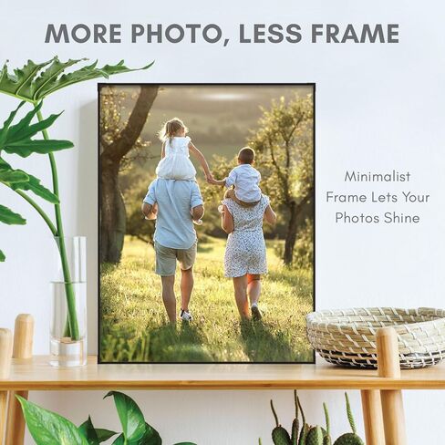 MANTELLO ESSENTIALS 8.5 x 11 Frame, Picture Frame, Front Loading, Certificates Diplomas, 8.5 x 11 Picture Frame, Black - 1 Pack in Kuwait