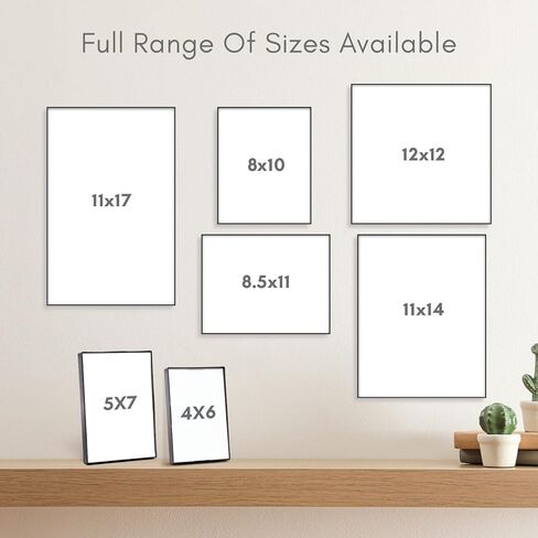 MANTELLO ESSENTIALS 8.5 x 11 Frame, Picture Frame, Front Loading, Certificates Diplomas, 8.5 x 11 Picture Frame, Black - 1 Pack in Kuwait