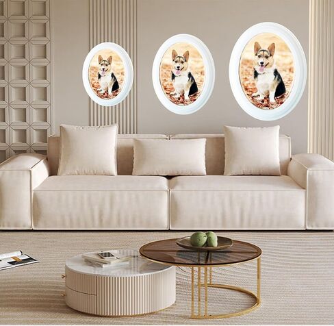 Oval Picture Frames,Classic Oval Wood Picture Frame Wooden Wall Hanging Picture Frames for Home Office Wall Décor(Black,10 inch) in Saudi Arabia