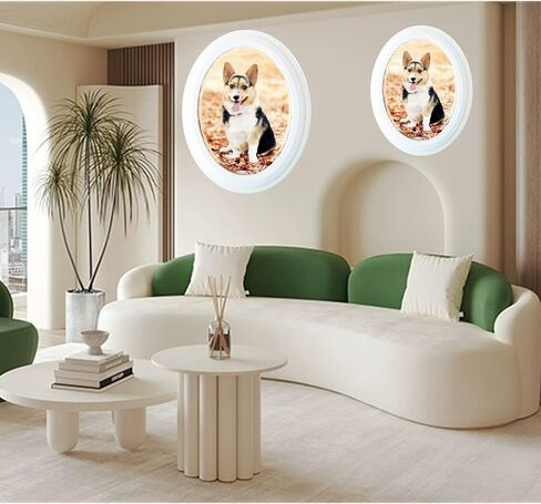 Oval Picture Frames,Classic Oval Wood Picture Frame Wooden Wall Hanging Picture Frames for Home Office Wall Décor(Black,10 inch) in Saudi Arabia