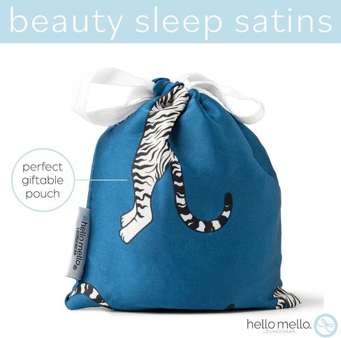 Hello Mello Beauty Sleep Satin Sleep Mask for Sleeping Satin Blindfold Elastic Strap - Sleep Easy Tiger in Saudi Arabia