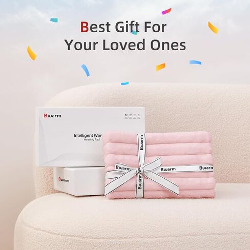Electric Heating Pads for Shoulder Knee Flannel Fleece Heated Pad for Back Neck Hot Pad for Arms and Legs Fast Heating with 6 Heating Levels 2 Hours Auto-Off(Pink, 12''×24') in Saudi Arabia