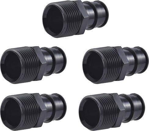 SharkBite 3/4 x 3/4 Inch Poly MNPT Expansion Adapter for PEX-A Pipe, Pack of 5, Plastic Plumbing Fittings, Male Adapter for PEX-A Tubing, UA134A5 in Saudi Arabia