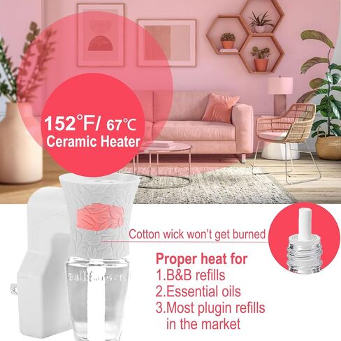 4 Packs Polarized Fragrance Plug Compatible with Bath and Body Works Refill Replacement of WallFlower Plug in Air Freshener ETL EMC CE Certificated in Saudi Arabia