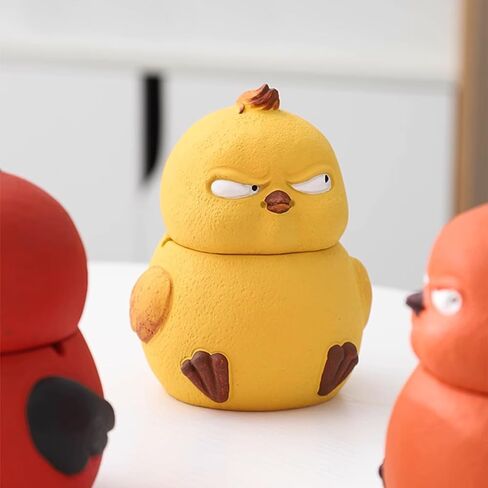 منفضة سجائر لطيفة مع غطاء، منفضة سجائر الدجاج الغاضب ديكور المنزل والمكتب هدية مدخن للنساء والرجال، منفضة سجائر سيجار بدون دخان في الداخل، ديكور الفناء الخارجي، دلو صواني رماد رائعة، هدية رائعة منفضة سجائر in Kuwait