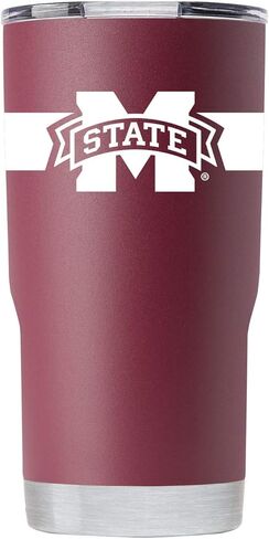 Gametime Sidekicks Mississippi State 20oz بهلوان من الفولاذ المقاوم للصدأ المارون مع خطوط in Saudi Arabia
