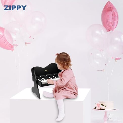 ZIPPY Kids Piano Keyboard, 25 Keys Digital Piano for Kids, Touch Sensitive Control Panel, Built-in Songs, Volume Adjustable, Mini Music Educational Instrument Toy, Wood Piano for Toddlers Girls Boys in Kuwait