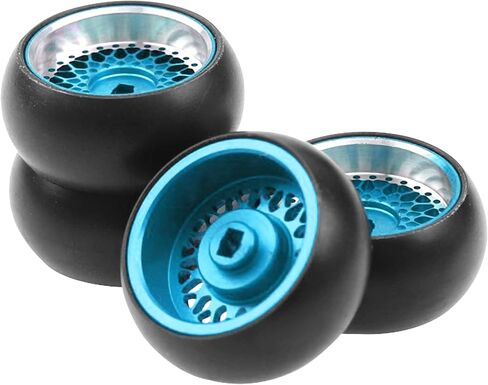 4 عبوات من إطارات السيارات Vgoohobby 1/28 Drift إطارات بلاستيكية مع إطارات عجلات معدنية متوافقة مع Wltoys K969 K989 Kyosho Mini-Z Mini-Q 1/28 RC إطارات الانجراف البديلة (أحمر) in Kuwait