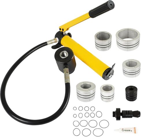Hydraulic Tube Expander Kit 1-5/8 to 4-1/4 Size 10 T Manual Hydraulic Hose Stretcher w/4 Dies and 2 Storing Case for 78835 17350 Copper Aluminum Tubes in Car Repairing in Saudi Arabia