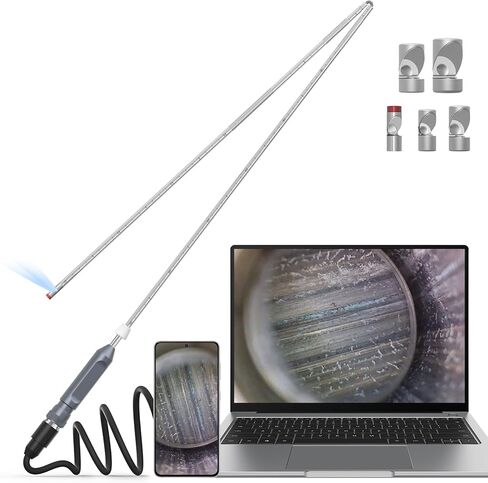 بندقية USB Borescope-Focus & Fold، Teslong NTG200H 0.2 بوصة برميل تتحمل نطاق بندقية تنظيف الكاميرا مع التركيز اليدوي، قضيب صلب قابل للطي 26 بوصة، ضوء LED يناسب .22 عيار وأسلحة نارية أكبر in Kuwait