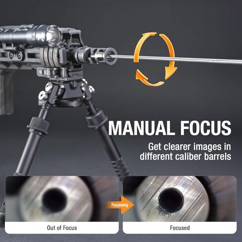 بندقية USB Borescope-Focus & Fold، Teslong NTG200H 0.2 بوصة برميل تتحمل نطاق بندقية تنظيف الكاميرا مع التركيز اليدوي، قضيب صلب قابل للطي 26 بوصة، ضوء LED يناسب .22 عيار وأسلحة نارية أكبر in Kuwait