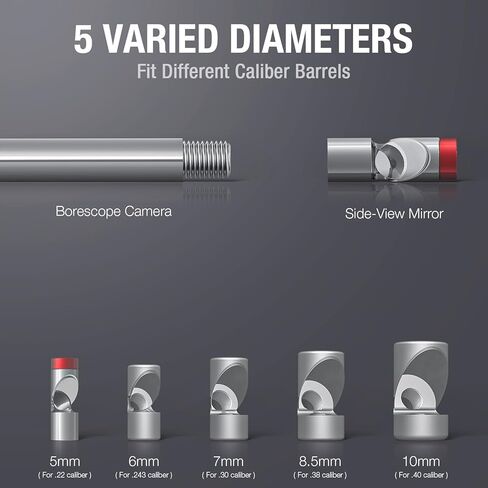 بندقية USB Borescope-Focus & Fold، Teslong NTG200H 0.2 بوصة برميل تتحمل نطاق بندقية تنظيف الكاميرا مع التركيز اليدوي، قضيب صلب قابل للطي 26 بوصة، ضوء LED يناسب .22 عيار وأسلحة نارية أكبر in Kuwait