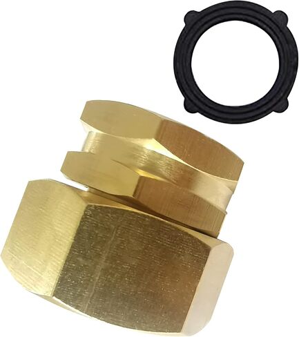 AOPANDA خرطوم حديقة نحاسي ملولب 1/2 NPT أنثى × 3/4 GHT وصلة تركيب ذكر، محول خرطوم الحديقة، خيط مزدوج ذكر وأنثى 1/2 NPT أنثى × 3/4 GHT ذكر أنبوب (عبوتان) in Kuwait