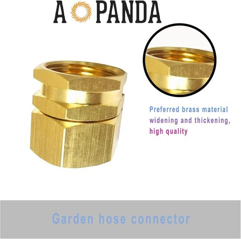 AOPANDA خرطوم حديقة نحاسي ملولب 1/2 NPT أنثى × 3/4 GHT وصلة تركيب ذكر، محول خرطوم الحديقة، خيط مزدوج ذكر وأنثى 1/2 NPT أنثى × 3/4 GHT ذكر أنبوب (عبوتان) in Kuwait