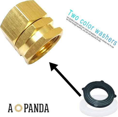 AOPANDA خرطوم حديقة نحاسي ملولب 1/2 NPT أنثى × 3/4 GHT وصلة تركيب ذكر، محول خرطوم الحديقة، خيط مزدوج ذكر وأنثى 1/2 NPT أنثى × 3/4 GHT ذكر أنبوب (عبوتان) in Kuwait
