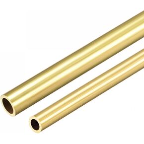 uxcell Brass Round Tube 300mm Length 6mm/8mm OD 1mm Wall Thickness Tubing Pack of 2