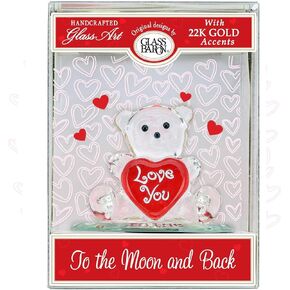 Glass Baron Keepsake Box: Bear Moon and Back Figurine
