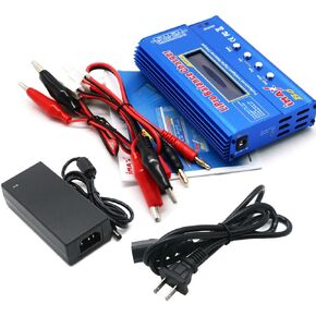 Havcybin B6 Lipo Battery Balance Charger 80W 6A Discharger, RC Hobby Batteries Balance Charger LED W/AC Power W/Battery Checker for NiMH/NiCd (1-15S), LiPo/Li-ion/Life Battery (1-6S)