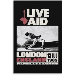 TYALDVXHD الملكة ملصق خمر الفرقة الموسيقى الرجعية قماش الفن ملصق وصورة فنية جدار طباعة الحديثة ملصقات ديكور غرفة نوم الأسرة 12x18 بوصة (30x45 سم) in Kuwait