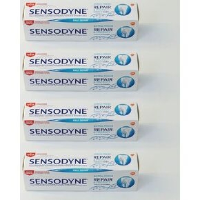 Sensodyne: "Repair & Protect Extra Fresh" Toothpaste, Powered by NovaMin * 2.53 Fluid Ounce (75ml) Tube (Pack of 4) * [ Italian Import ]
