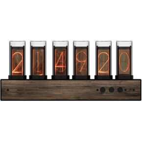 Creative Simulation Nixie Tube Digital Clock, Electronic Calendar 6 Bit LCD Time Variable Color Magnetic Design, Retro Punk Desk Decoration, Best Boyfriend Gift, Brown in Kuwait